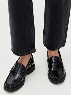 rag & bone • Corey Leather Lug-Sole Penny Loafers NWOT